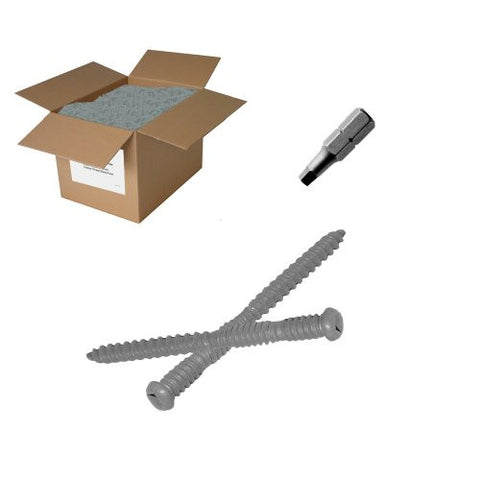 25 lb 10x2-1/2" Gray Composite Screw-Square Drive