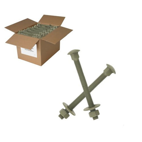 150 pc 1/2" x 5" Carriage Bolts with nuts and washers