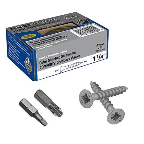 1 lb 7x1-1/4" Gray Veneer Screws